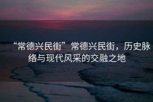 “常德興民街”常德興民街，歷史脈絡與現(xiàn)代風采的交融之地