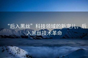 “后入黑絲”科技領(lǐng)域的新寵兒，后入黑絲技術(shù)革命