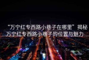 “萬寧紅專西路小巷子在哪里”揭秘萬寧紅專西路小巷子的位置與魅力