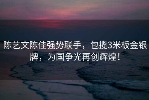 陳藝文陳佳強勢聯(lián)手，包攬3米板金銀牌，為國爭光再創(chuàng)輝煌！