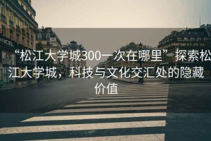 “松江大學(xué)城300一次在哪里”探索松江大學(xué)城，科技與文化交匯處的隱藏價(jià)值