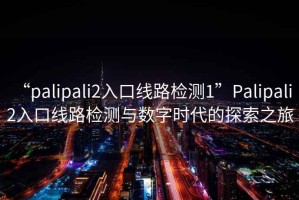 “palipali2入口線路檢測1”Palipali 2入口線路檢測與數(shù)字時(shí)代的探索之旅
