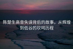 陳楚生高音失誤背后的故事，從輝煌到低谷的坎坷歷程