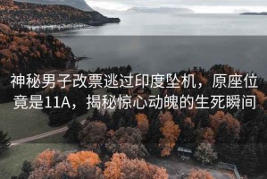 神秘男子改票逃過印度墜機，原座位竟是11A，揭秘驚心動魄的生死瞬間