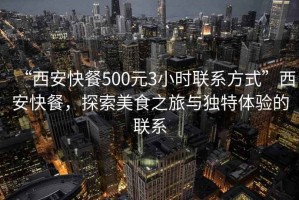 “西安快餐500元3小時聯(lián)系方式”西安快餐，探索美食之旅與獨(dú)特體驗(yàn)的聯(lián)系