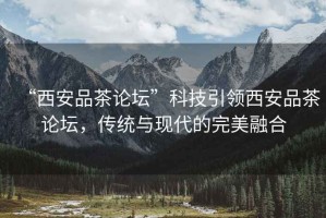 “西安品茶論壇”科技引領(lǐng)西安品茶論壇，傳統(tǒng)與現(xiàn)代的完美融合