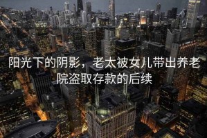陽(yáng)光下的陰影，老太被女兒帶出養(yǎng)老院盜取存款的后續(xù)