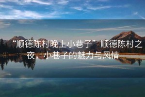 “順德陳村晚上小巷子”順德陳村之夜，小巷子的魅力與風(fēng)情