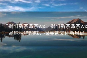 “揭陽新茶嫩茶wx”揭陽新茶嫩茶wx，品味獨特韻味，探尋茶文化新風(fēng)尚