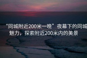 “同城附近200米一晚”夜幕下的同城魅力，探索附近200米內(nèi)的美景