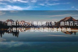 “曲靖100元小巷有哪幾條”曲靖百元小巷探秘，那些隱藏的美食勝地