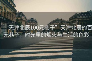 “天津北辰100元巷子”天津北辰的百元巷子，時光里的煙火與生活的色彩