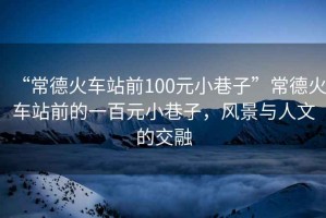 “常德火車站前100元小巷子”常德火車站前的一百元小巷子，風(fēng)景與人文的交融