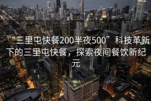 “三里屯快餐200半夜500”科技革新下的三里屯快餐，探索夜間餐飲新紀元