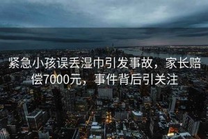 緊急小孩誤丟濕巾引發(fā)事故，家長(zhǎng)賠償7000元，事件背后引關(guān)注