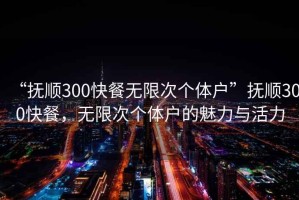 “撫順300快餐無限次個(gè)體戶”撫順300快餐，無限次個(gè)體戶的魅力與活力