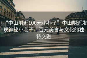 “中山附近100元小巷子”中山附近發(fā)現(xiàn)神秘小巷子，百元美食與文化的獨特交融