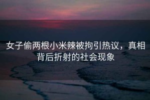 女子偷兩根小米辣被拘引熱議，真相背后折射的社會現(xiàn)象