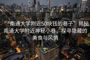 “南通大學(xué)附近50塊錢的巷子”揭秘南通大學(xué)附近神秘小巷，探尋隱藏的美食與風(fēng)情