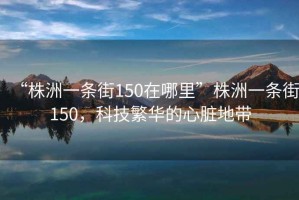 “株洲一條街150在哪里”株洲一條街150，科技繁華的心臟地帶