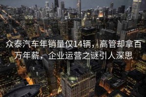 眾泰汽車年銷量僅14輛，高管卻拿百萬年薪，企業(yè)運營之謎引人深思