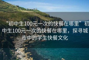 “初中生100元一次的快餐在哪里”初中生100元一次的快餐在哪里，探尋城市中的學(xué)生快餐文化
