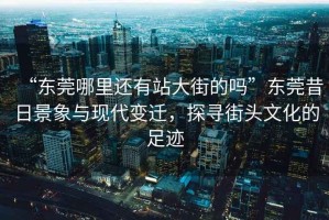 “東莞哪里還有站大街的嗎”東莞昔日景象與現(xiàn)代變遷，探尋街頭文化的足跡