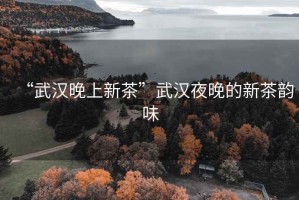 “武漢晚上新茶”武漢夜晚的新茶韻味