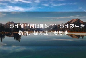 “惠州哪里可以叫妹子”惠州夜生活指南，探索妹子聚集地