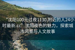 “沈陽100元過夜1130.附近的人24小時(shí)最新.cc”沈陽夜色的魅力，探索城市風(fēng)景與人文故事