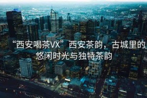 “西安喝茶VX”西安茶韻，古城里的悠閑時光與獨特茶韻