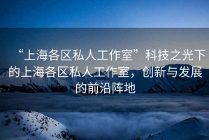 “上海各區(qū)私人工作室”科技之光下的上海各區(qū)私人工作室，創(chuàng)新與發(fā)展的前沿陣地