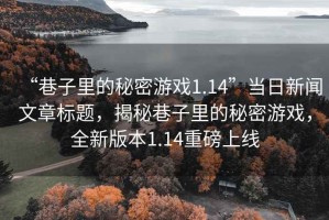 “巷子里的秘密游戲1.14”當(dāng)日新聞文章標(biāo)題，揭秘巷子里的秘密游戲，全新版本1.14重磅上線