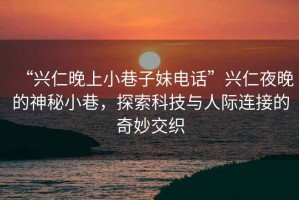 “興仁晚上小巷子妹電話”興仁夜晚的神秘小巷，探索科技與人際連接的奇妙交織