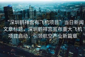 “深圳鶴祥宮有飛機(jī)項(xiàng)目”當(dāng)日新聞文章標(biāo)題，深圳鶴祥宮宣布重大飛機(jī)項(xiàng)目啟動(dòng)，引領(lǐng)航空產(chǎn)業(yè)新篇章