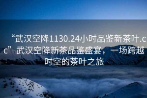 “武漢空降1130.24小時品鑒新茶葉.cc”武漢空降新茶品鑒盛宴，一場跨越時空的茶葉之旅