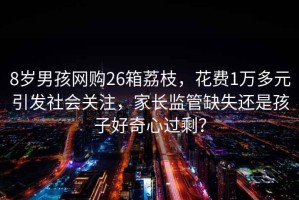 8歲男孩網(wǎng)購26箱荔枝，花費1萬多元引發(fā)社會關(guān)注，家長監(jiān)管缺失還是孩子好奇心過剩？