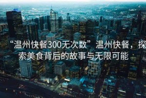 “溫州快餐300無次數(shù)”溫州快餐，探索美食背后的故事與無限可能