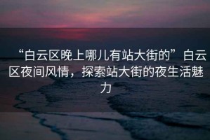 “白云區(qū)晚上哪兒有站大街的”白云區(qū)夜間風情，探索站大街的夜生活魅力