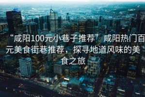“咸陽(yáng)100元小巷子推薦”咸陽(yáng)熱門百元美食街巷推薦，探尋地道風(fēng)味的美食之旅