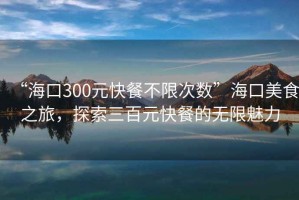 “?？?00元快餐不限次數(shù)”?？诿朗持?，探索三百元快餐的無(wú)限魅力
