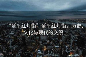 “延平紅燈街”延平紅燈街，歷史、文化與現(xiàn)代的交織