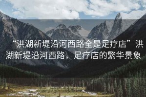 “洪湖新堤沿河西路全是足療店”洪湖新堤沿河西路，足療店的繁華景象