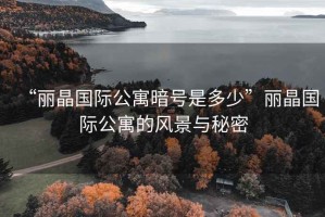 “麗晶國(guó)際公寓暗號(hào)是多少”麗晶國(guó)際公寓的風(fēng)景與秘密