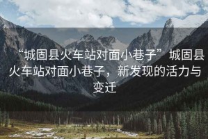 “城固縣火車站對(duì)面小巷子”城固縣火車站對(duì)面小巷子，新發(fā)現(xiàn)的活力與變遷