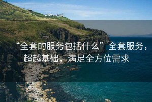 “全套的服務(wù)包括什么”全套服務(wù)，超越基礎(chǔ)，滿足全方位需求