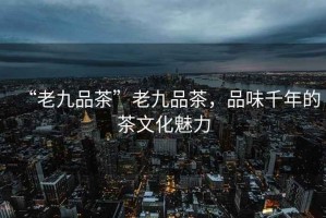 “老九品茶”老九品茶，品味千年的茶文化魅力