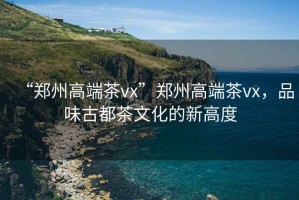 “鄭州高端茶vx”鄭州高端茶vx，品味古都茶文化的新高度