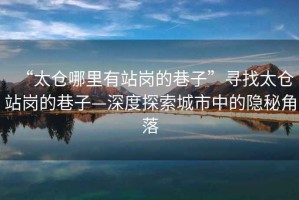 “太倉哪里有站崗的巷子”尋找太倉站崗的巷子—深度探索城市中的隱秘角落