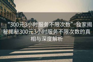 “300元3小時服務不限次數(shù)”獨家揭秘揭秘300元3小時服務不限次數(shù)的真相與深度解析